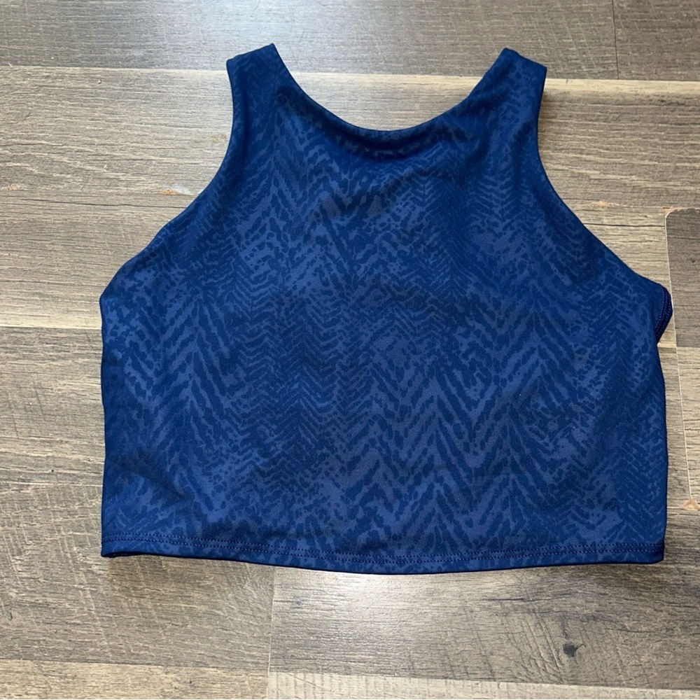 Athleta‎ Dark Blue Patterned Crop Top